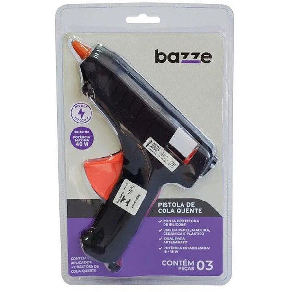 Pistola de cola quente bazze 40w grande bivolt - summit (unidade)