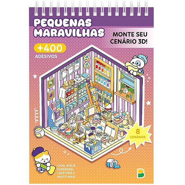 Livro com adesivos cenario 3d pequenas maravilhas - todolivro (unidade)