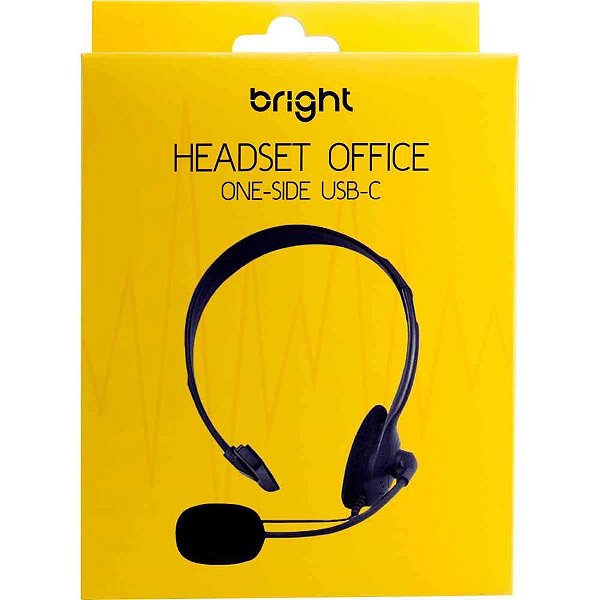 Fone de ouvido com microfone headset office one-side usb-c - bright (unidade)