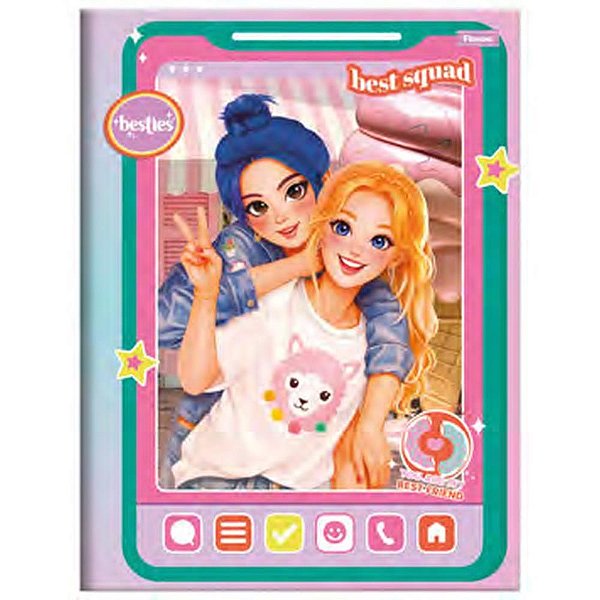 Caderno brochurao capa dura besties 80fls. - foroni (pct.c/05)