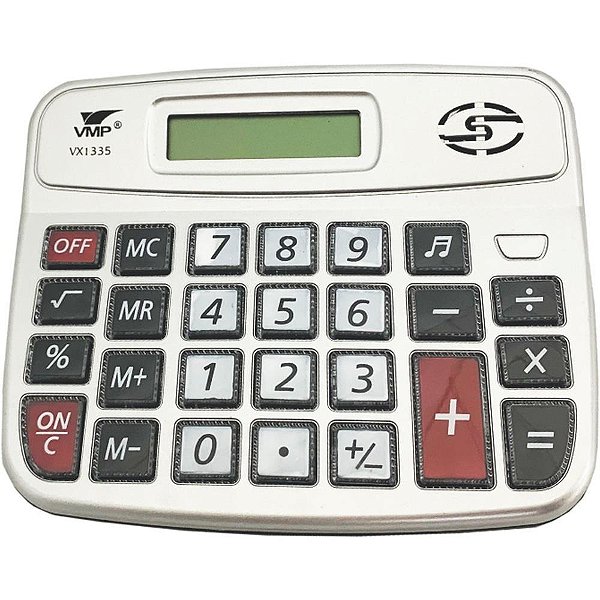 Calculadora de mesa 8dig. 15,4x12,5cm vx1335 prata - v.m.p. (unidade)