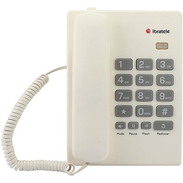 Aparelho telefonico com fio ibratele mod.mesa branco - bright (unidade)