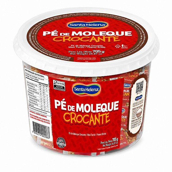 Doce pe de moleque crocante 705g - santa helena (pote-47)