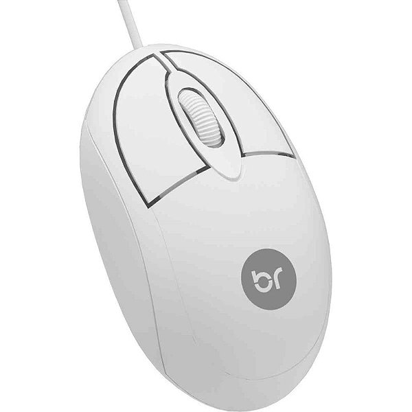 Mouse optico usb 1200dpi cabo 1,2m branco - bright (unidade)