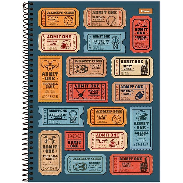 Caderno 15x1 capa dura mid masculino 240fls. - foroni (pct.c/02)