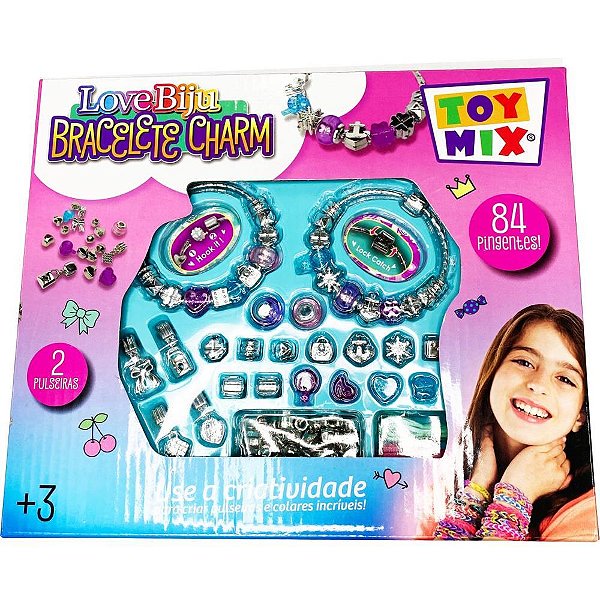 Bijuteria e micanga love biju bracelet charm (sortido) - toy mix (unidade)