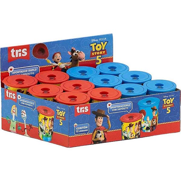 Apontador com deposito decor. toy story 5 c/2 modelos - summit (dp.c/12)