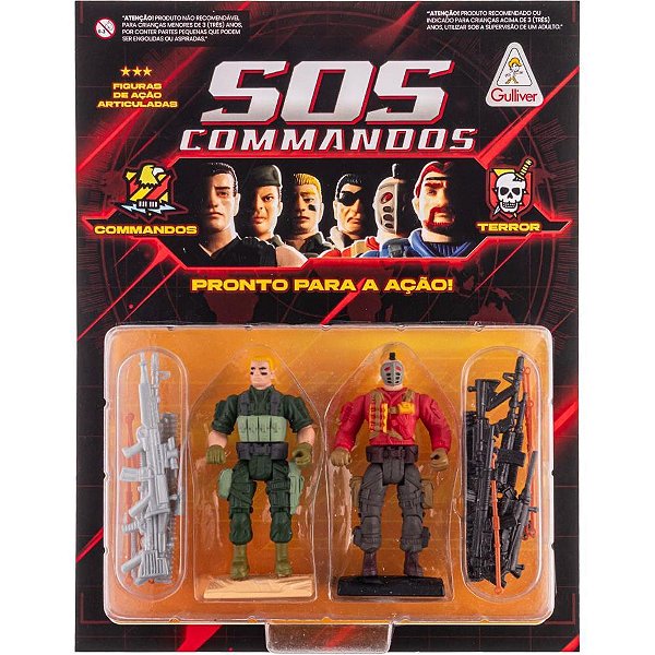 Miniatura colecionavel sos commandos white billy e gl - gulliver (blister)