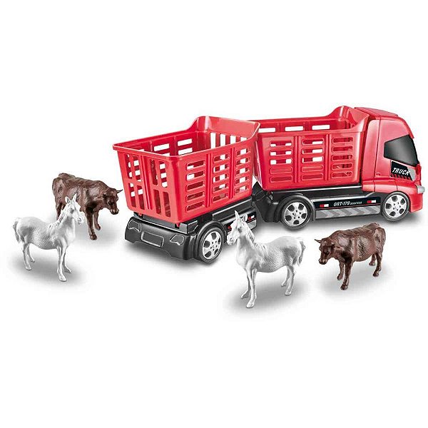 Caminhao bitrem boiadeiro 43cm - orange toys (unidade)