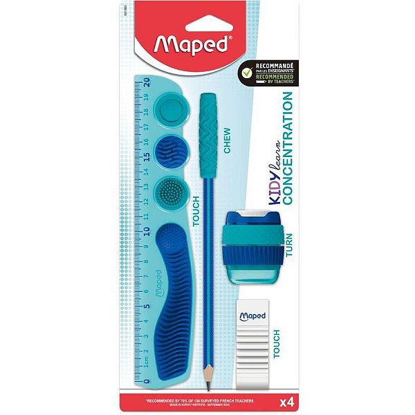 Kit escolar kidy learn concentration 4pcs - maped (blister)