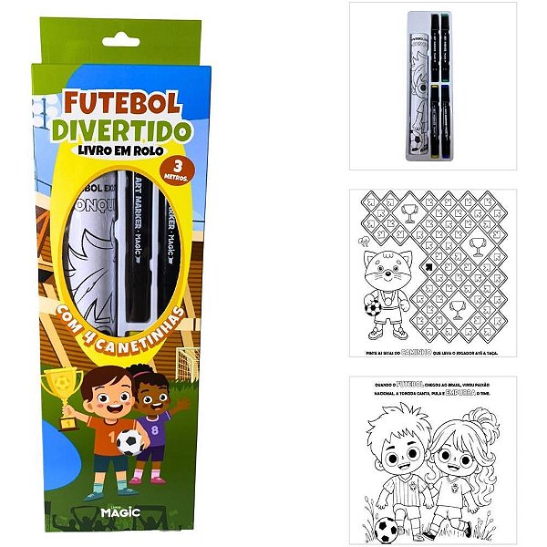 Copa do mundo livro futebol divertido c/cane - magic kids (unidade)