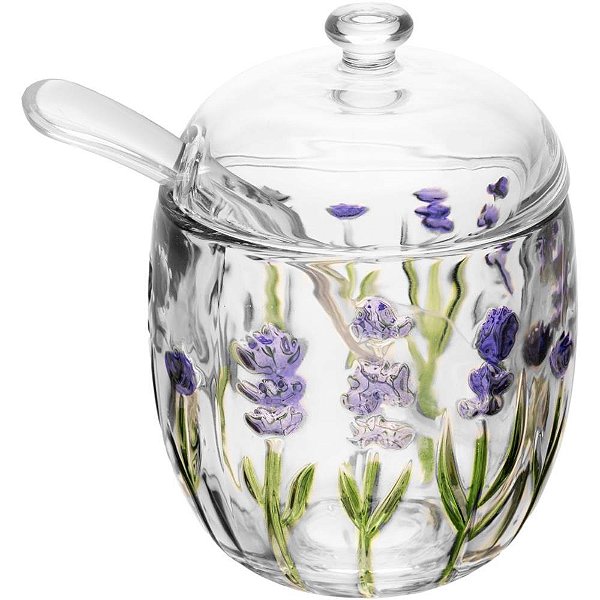 Utensilio domestico acucareiro lavanda c/colher - lyor (unidade)