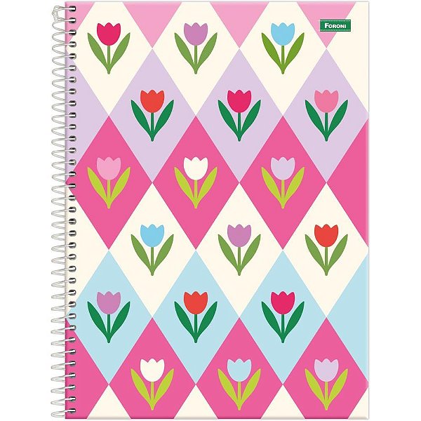Caderno 01x1 capa dura mid feminino 80fls. - foroni (pct.c/04)