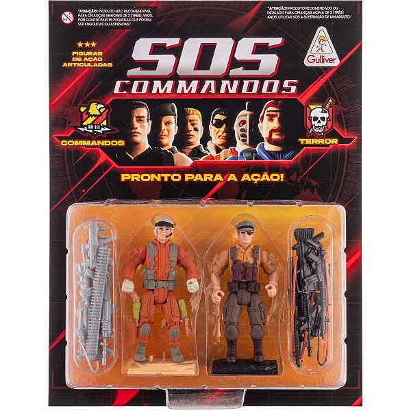 Miniatura colecionavel sos commandos j.dean e jackall - gulliver (blister)