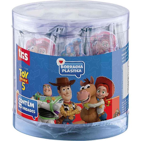 Borracha decorada toy story 5 c/2 modelos - summit (pote-20)