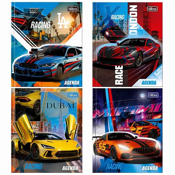 Agenda permanente x racing cd cost 80f 123x166mm - tilibra (pct.c/05)