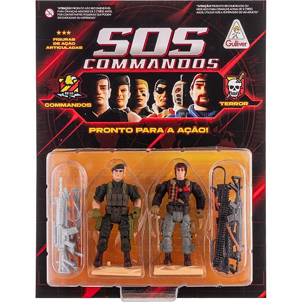 Miniatura colecionavel sos commandos chuck e hammer - gulliver (blister)