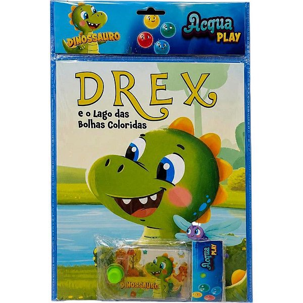 Livro brinquedo ilustrado acqua play dino drex 21x28 16p - pae editora (unidade)
