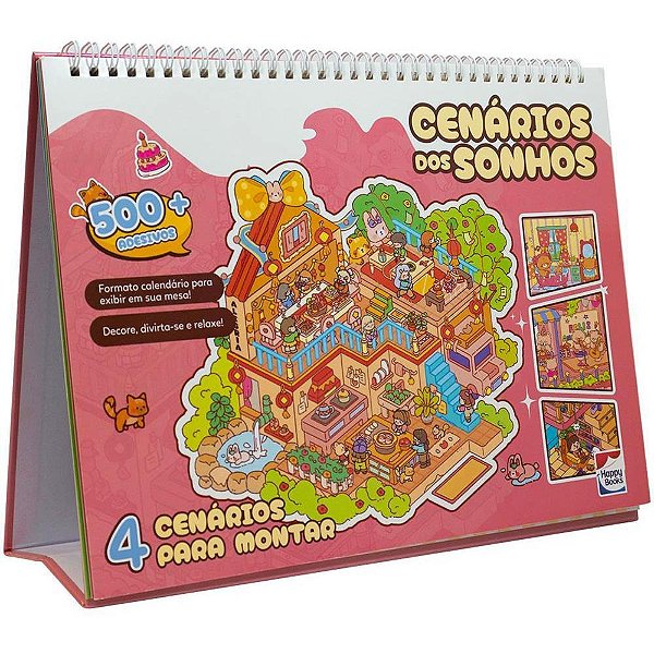 Livro com adesivos cenario 3d dos sonho 23x30 16p - todolivro (unidade)