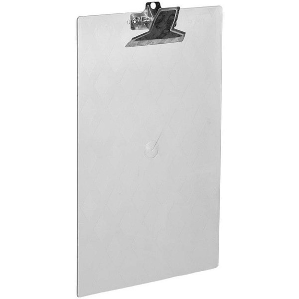 Prancheta plastica oficio c/prend.metal cristal - carbrink (unidade)