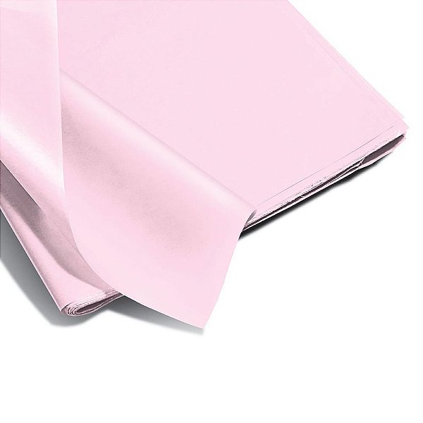 Papel de seda rosa claro 48x60cm 20g - ridet (pct.c/100)