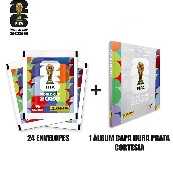 Copa panini 2026 figurinhas c/alb.prata cortesi - panini (pct.c/24)