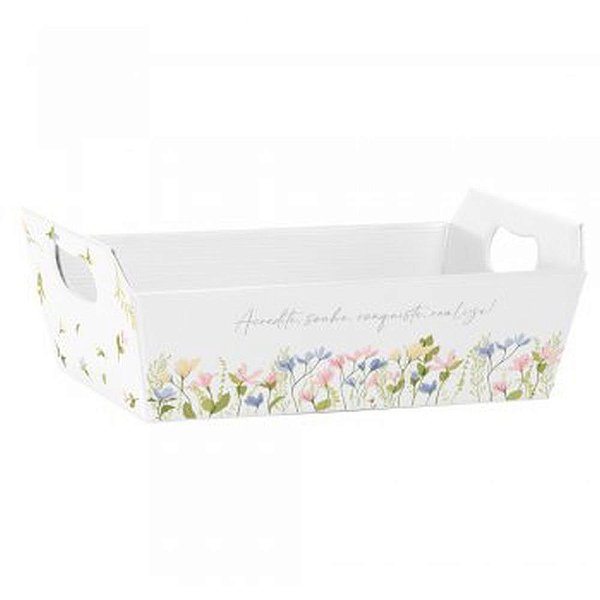 Cesta de papel jardim p 21,5x8x15cm - xingo embalagens (pct.c/04)