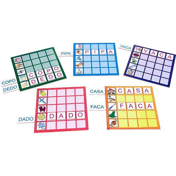 Brinquedo pedagogico madeira loto leitura 130pcs - carlu (unidade)