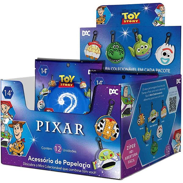 Chaveiro toy story em silicone e ziper - dac (unidade)