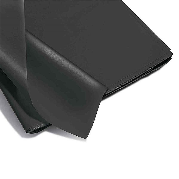 Papel de seda preto 48x60cm 20g - ridet (pct.c/100)