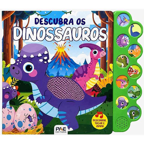 Livro sonoro toque e sinta dinossauro - pae editora (unidade)