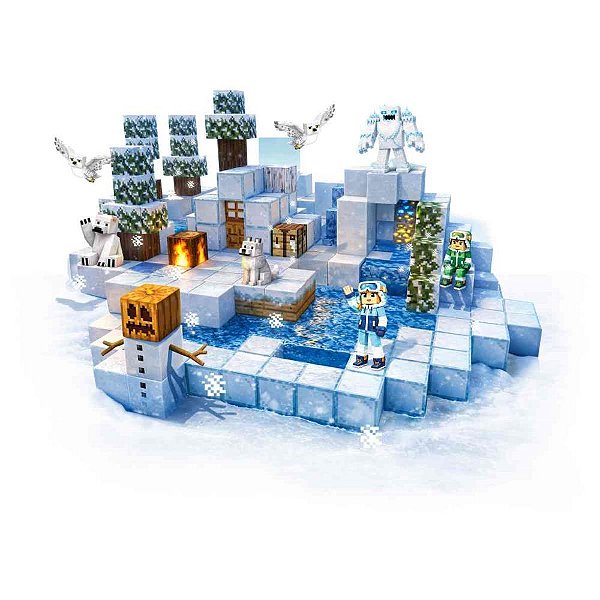 Brinquedo para montar blocks supercraft artico 120pc - brinc. de crianca (unidade)