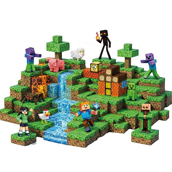 Brinquedo para montar blocks supercraft 120pecas - brinc. de crianca (unidade)