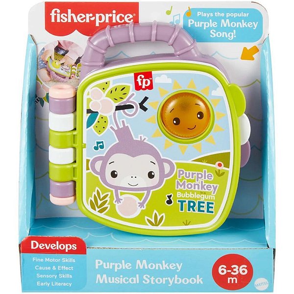 Fisher-price infant livro canta com macaquinho - mattel (unidade)