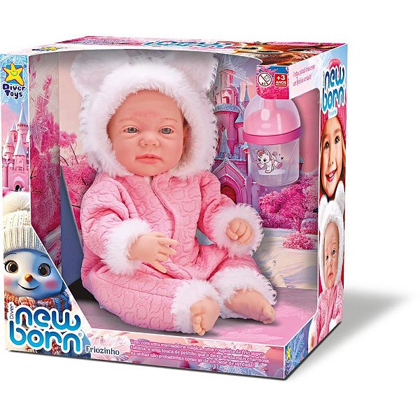 Boneca new born friozinho 36cm - divertoys (unidade)