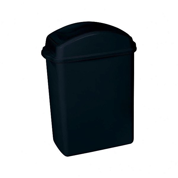 Lixeira para escritorio plastica preta 8,8l - ordene (unidade)