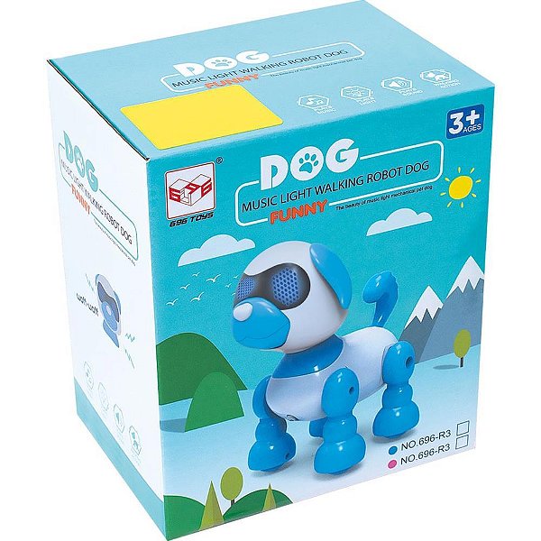 Boneco com mecanismo cachorro robo luz/som 16cm (sortido) - samba toys (unidade)