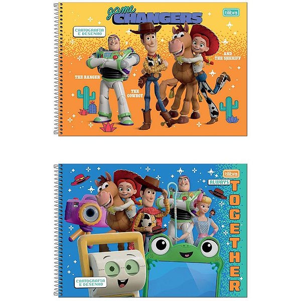Caderno desenho univ capa dura toy story 80fls - tilibra (pct.c/04)