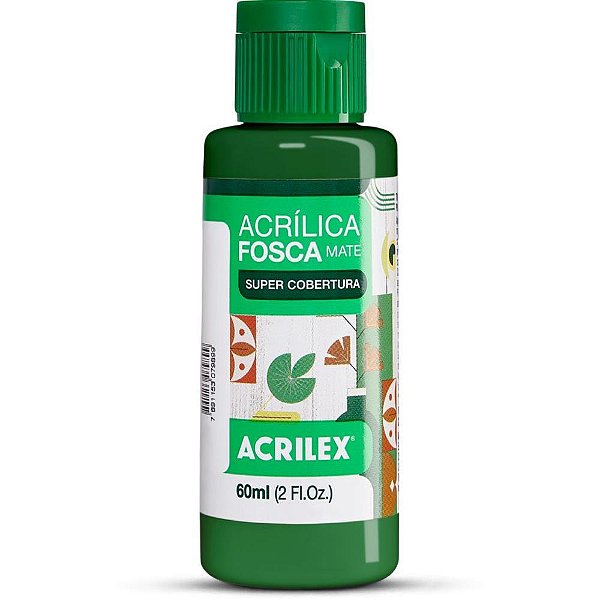 Tinta acrilica fosca 60ml verde musgo - acrilex (pct.c/03)