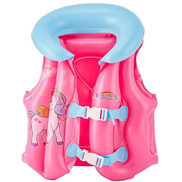 Colete inflavel unicornio infantil - dm toys (unidade)