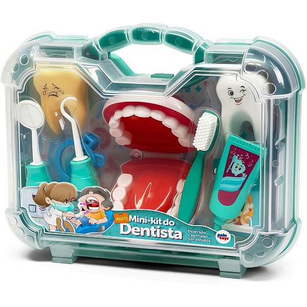 Brincando de profissoes maleta kit dentista grande - pakitoys (unidade)