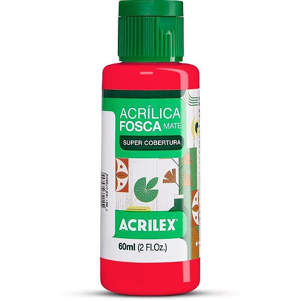 Tinta acrilica fosca 60ml laranja - acrilex (pct.c/03)