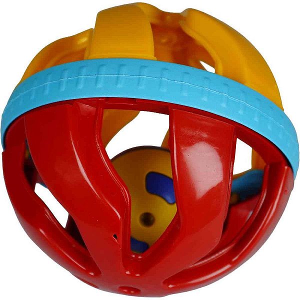 Brinquedo para bebe bola sensorial baby 10cm c/som - kendy brinquedos (unidade)