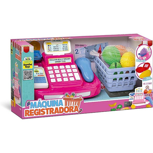 Brincando de profissoes caixa registradora c/acessorio - samba toys (unidade)
