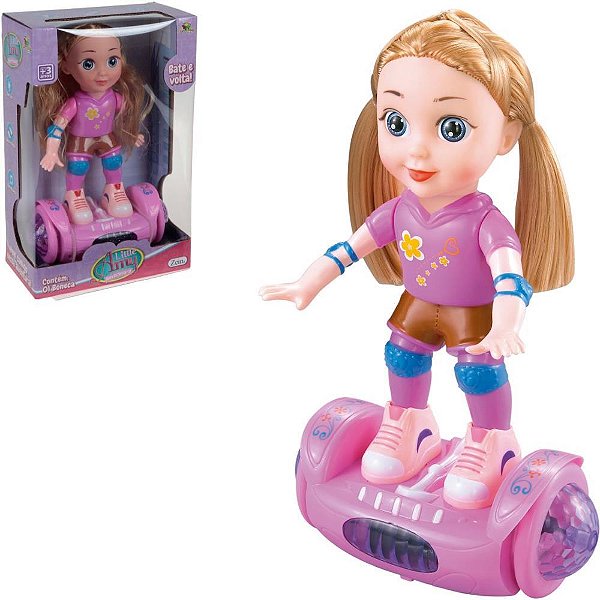 Boneca com mecanismo amy hoverboard c/luz e som - art brink (unidade)