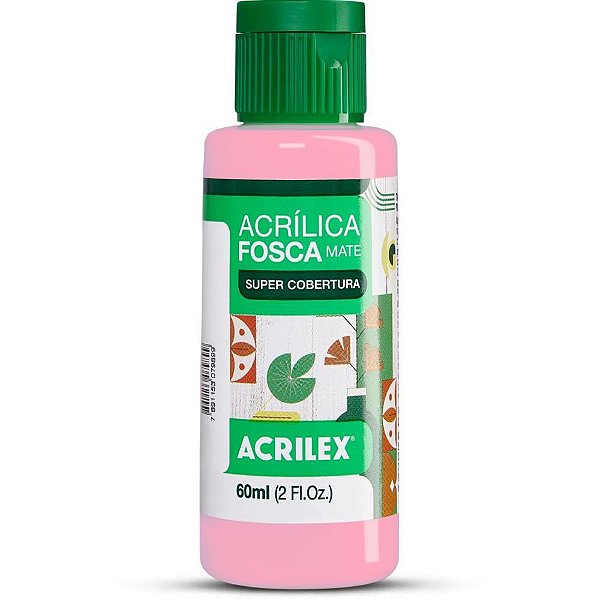 Tinta acrilica fosca 60ml pink - acrilex (pct.c/03)