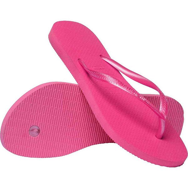 Chinelo havaianas feminino slim 37/8 rosa flux - havaianas (par)