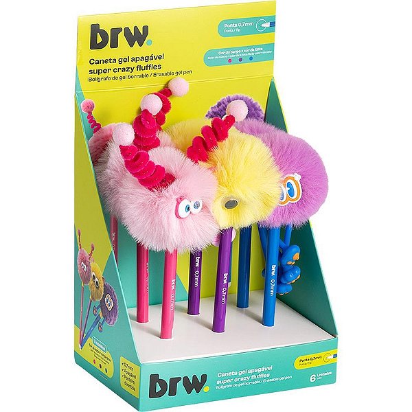 Caneta gel super crazy fluffles 0.7mm (sortido) - brw (dp.c/06)