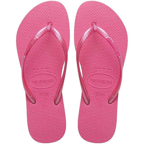 Chinelo havaianas feminino slim 39/0 rosa flux - havaianas (par)