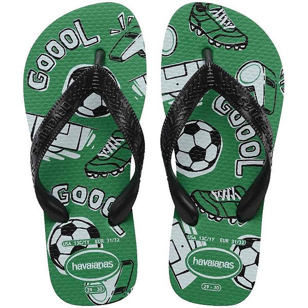 Chinelo havaianas infantil kids athletic 33/4 verde patri - havaianas (par)